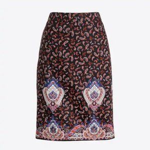 J. Crew The Pencil Skirt in Sateen Dot (size 2)